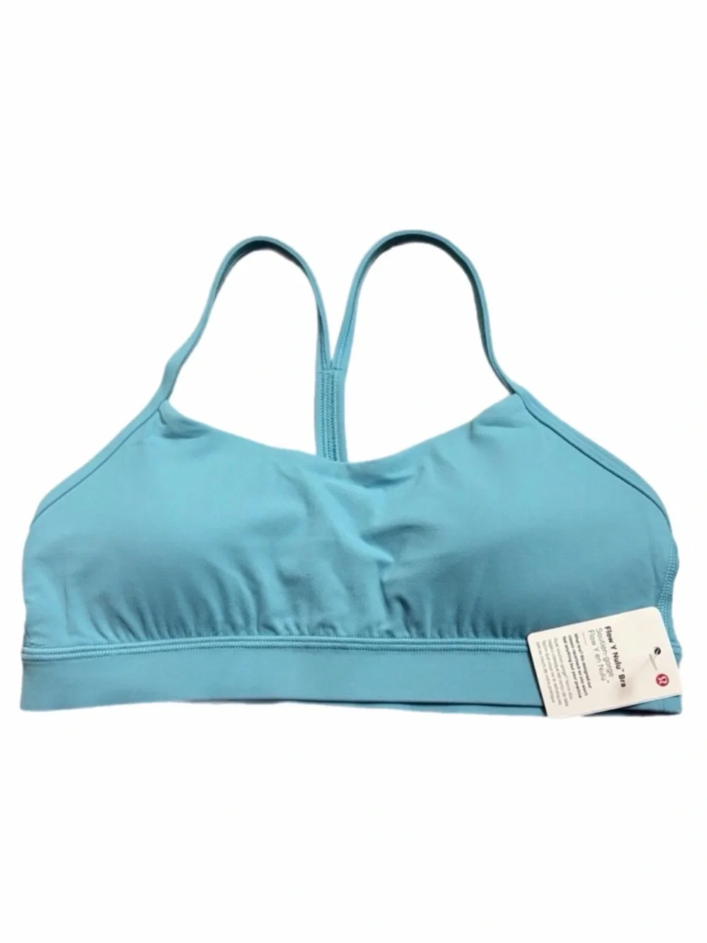 NWT Lululemon Flow Y Bra Nulu *Light Support, A–C Cups (Washed Blue) Size 8